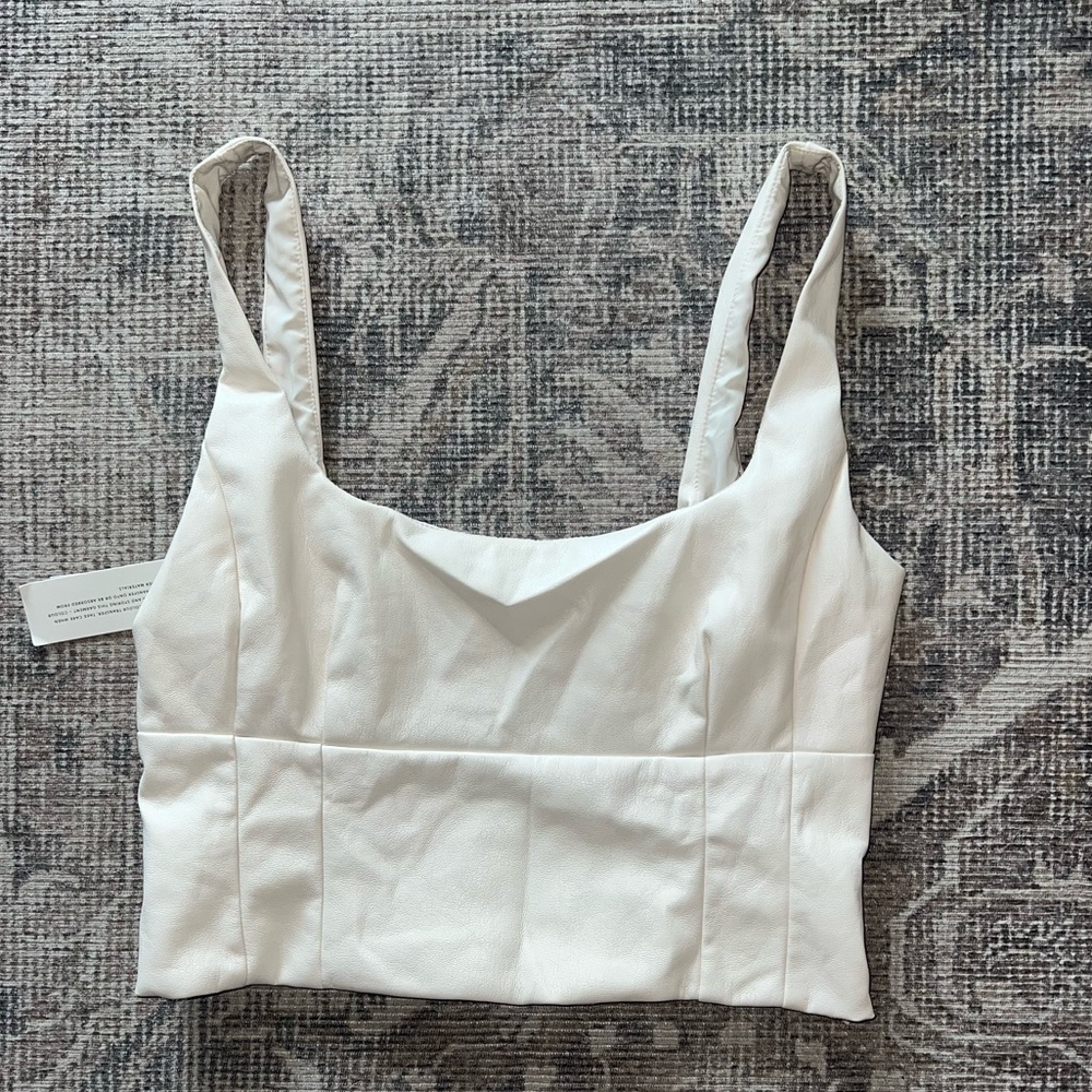Aritzia Leather Crop Top